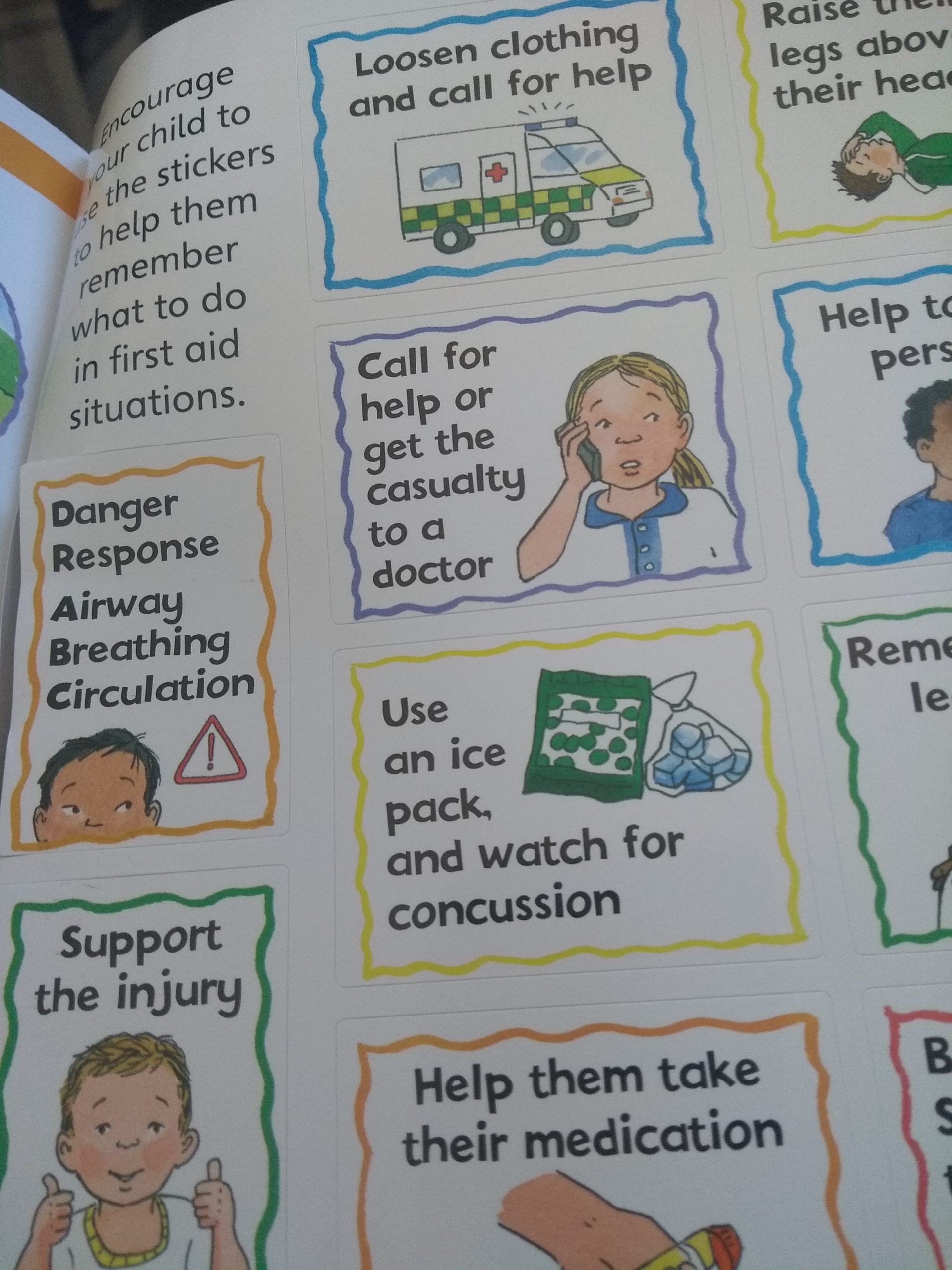 Review of the children's book of first aid skills